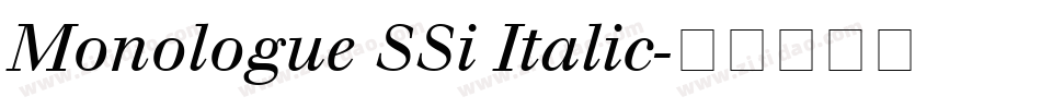 Monologue SSi Italic字体转换